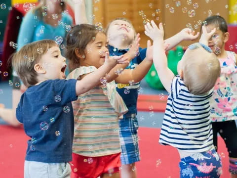 a group of children playing