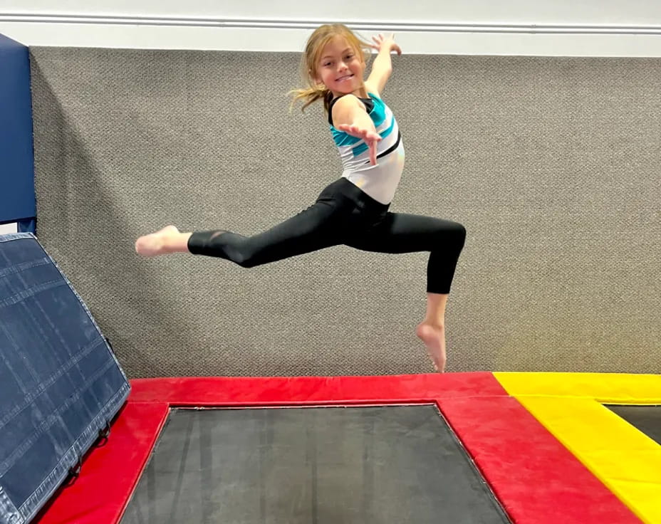 a girl doing a yoga pose