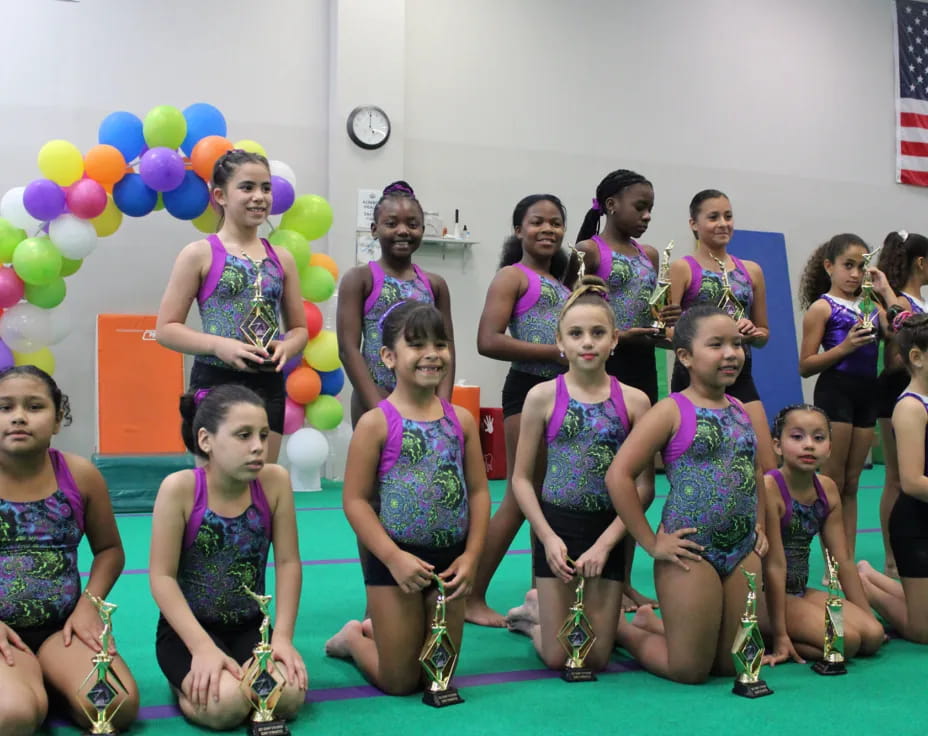 a group of women posing for a photo