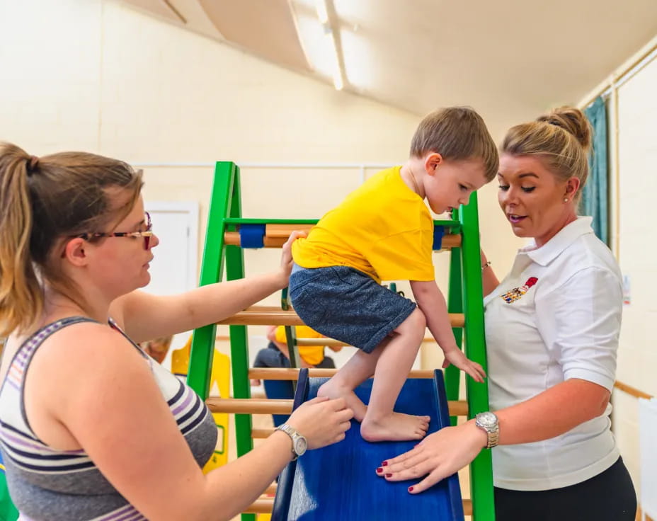 a group of people in a room
