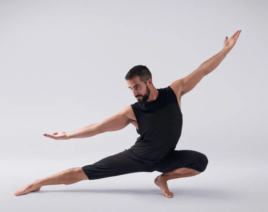 a man in black shirt