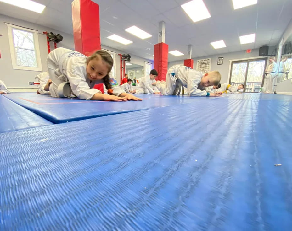 a group of children in a room