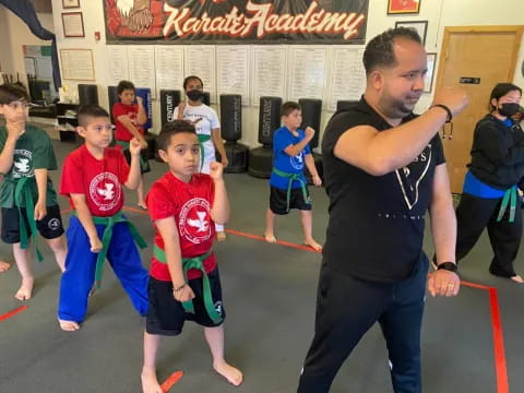 a person and a group of kids