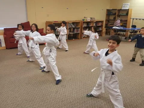 a group of children in a room