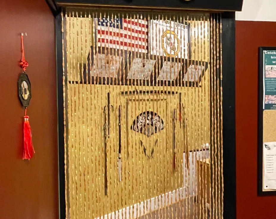 a door with a sign on it