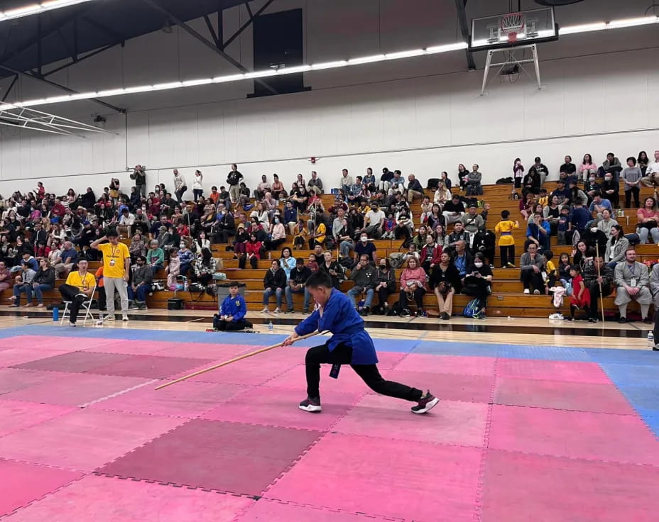 a person in a blue shirt