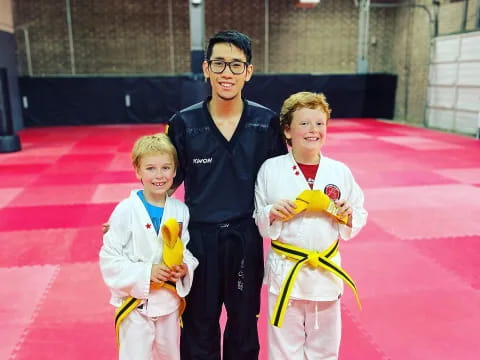 a person and two children