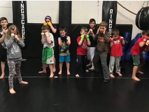 a group of children on a stage