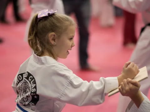 a girl in a white shirt