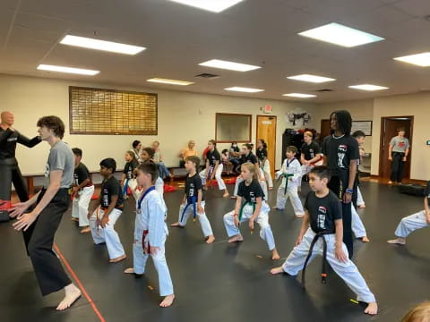 a group of people dancing