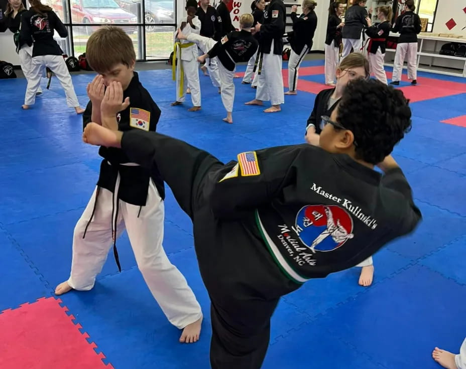 a group of people in a room