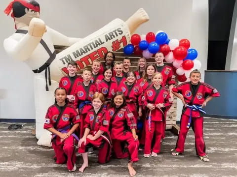 a group of people posing for a photo