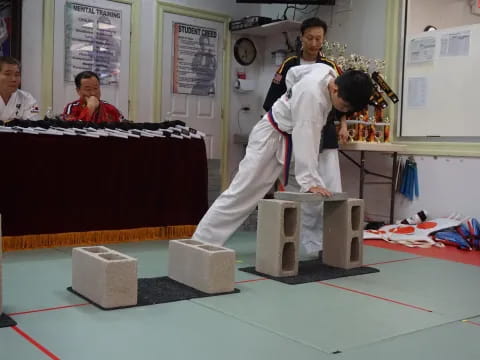 a person in a karate uniform