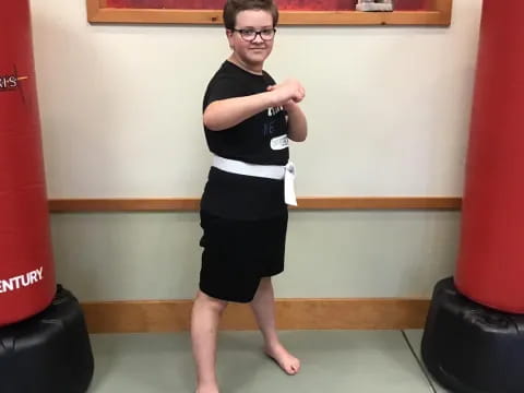 a boy posing for a picture