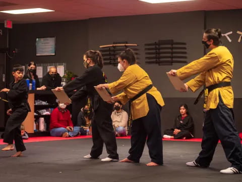 a group of people dancing