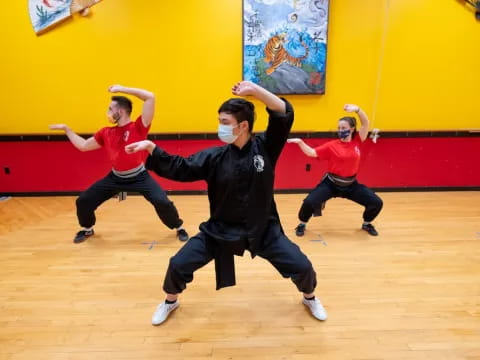 a group of people dancing