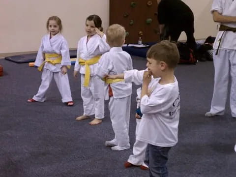 a group of children in a room