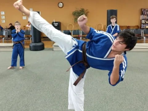 a person doing a handstand