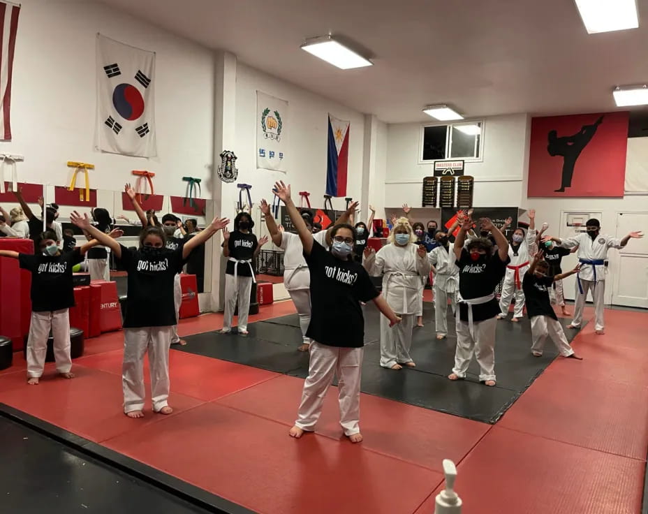 a group of people in a room