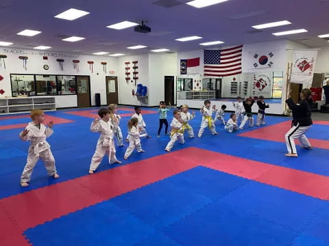 a group of children in a room