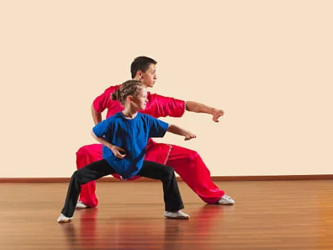 a man and woman dancing