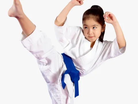 a person in a karate uniform