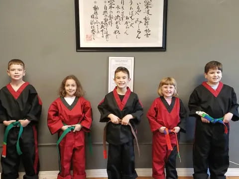 a group of children in uniform