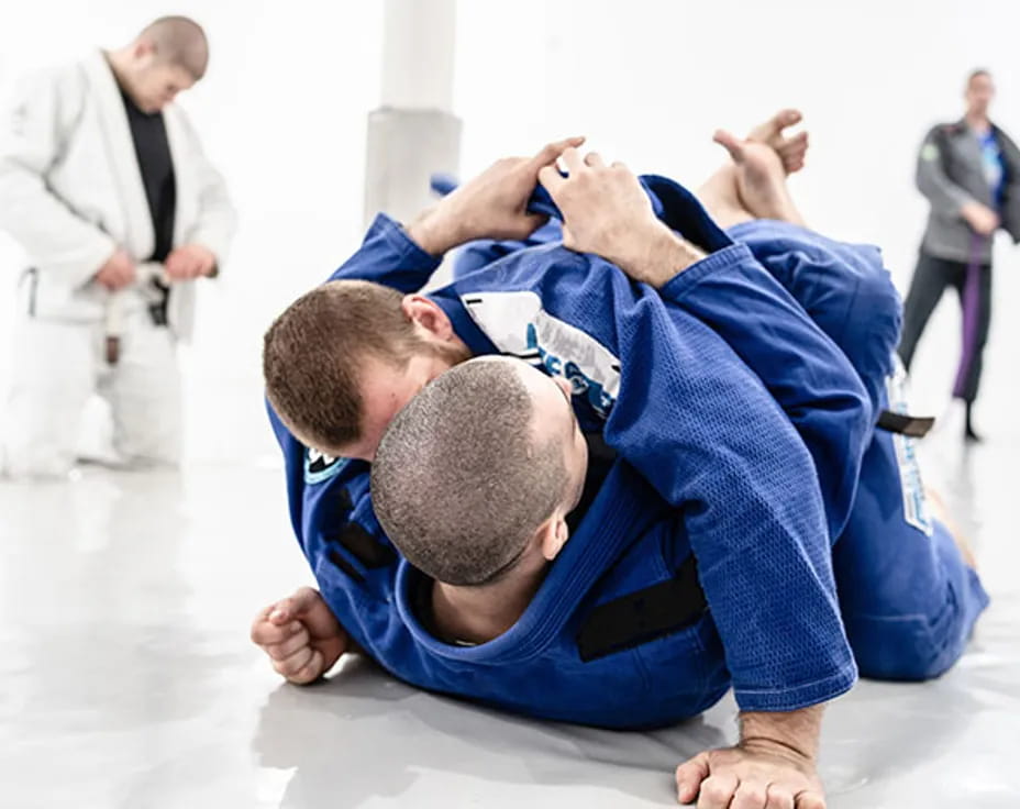 a man in a blue suit