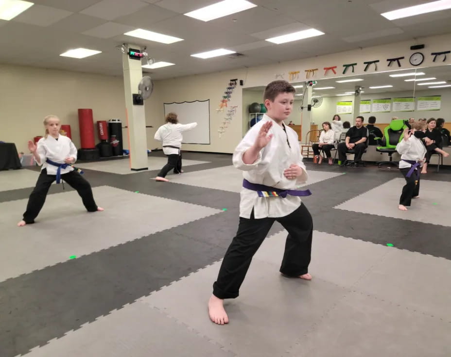 a group of people in a room