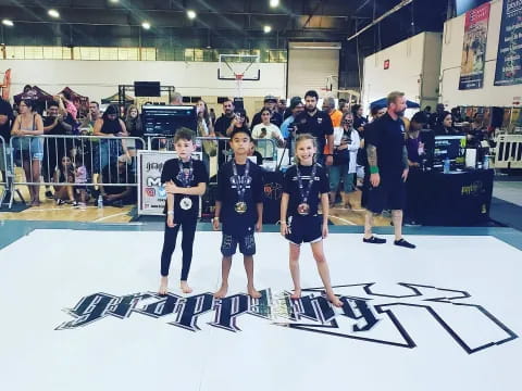 a group of people on ice