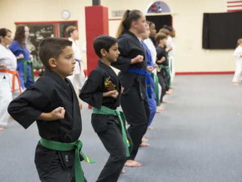 a group of children in a room