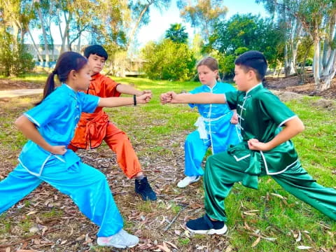 a group of children in clothing