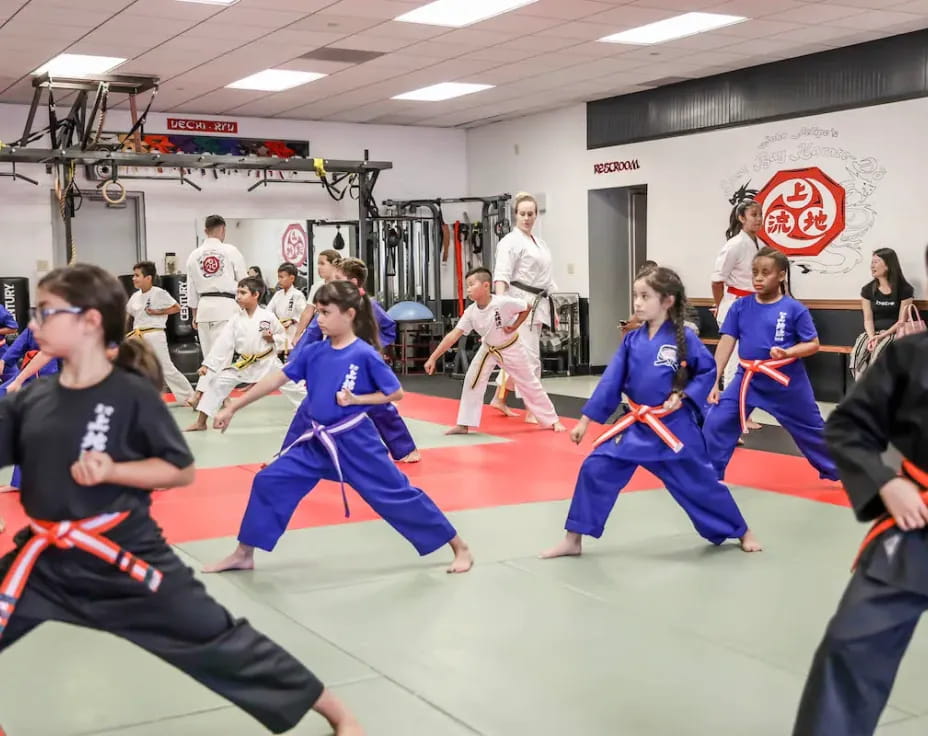 a group of people in a room