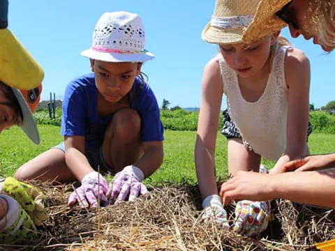 a group of people in a field