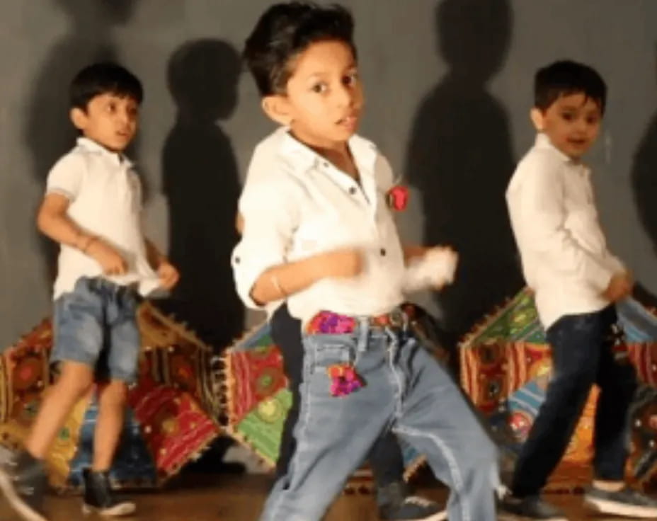 a group of children dancing
