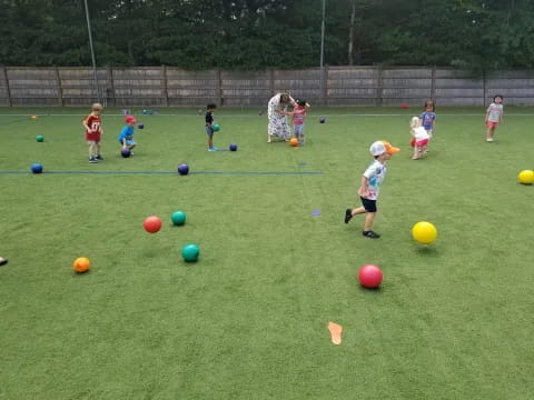 kids playing with balls