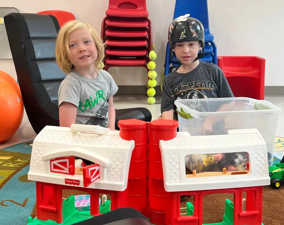 kids sitting at a table
