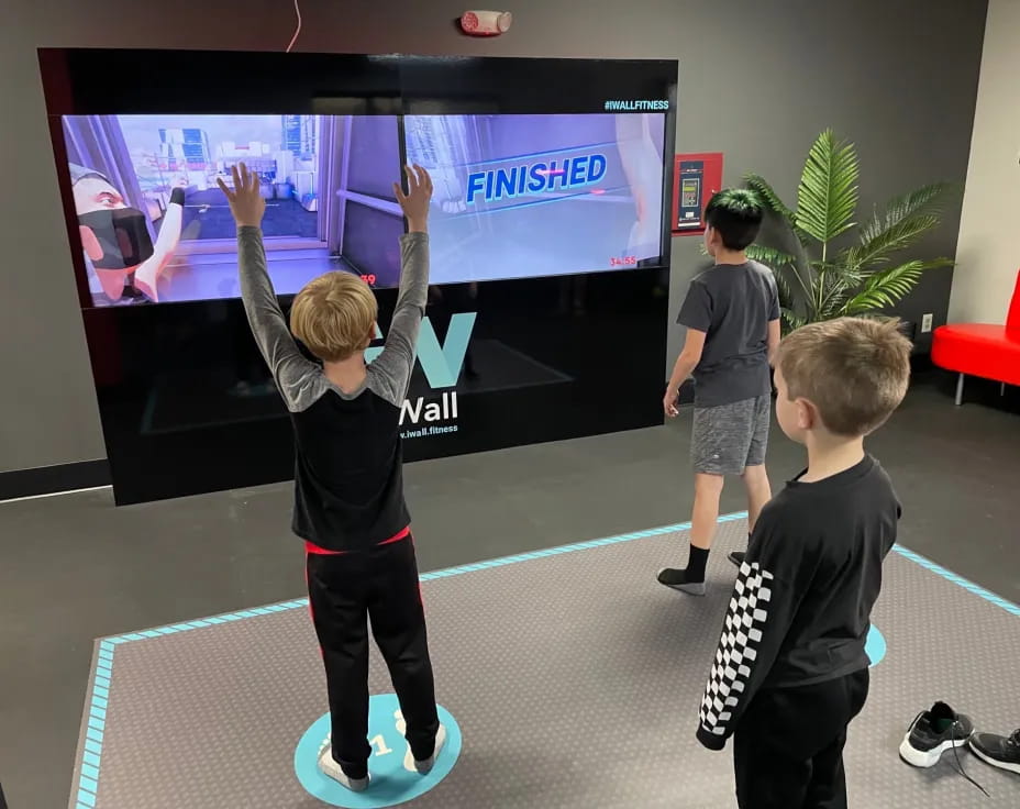 a group of kids playing a game