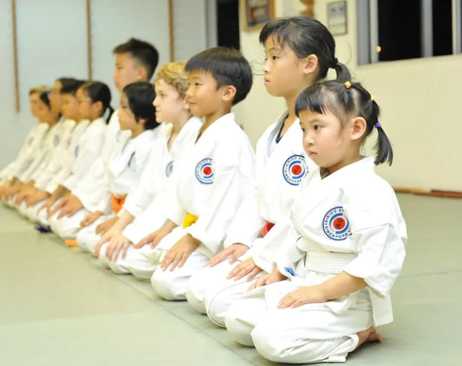 a group of children in uniform