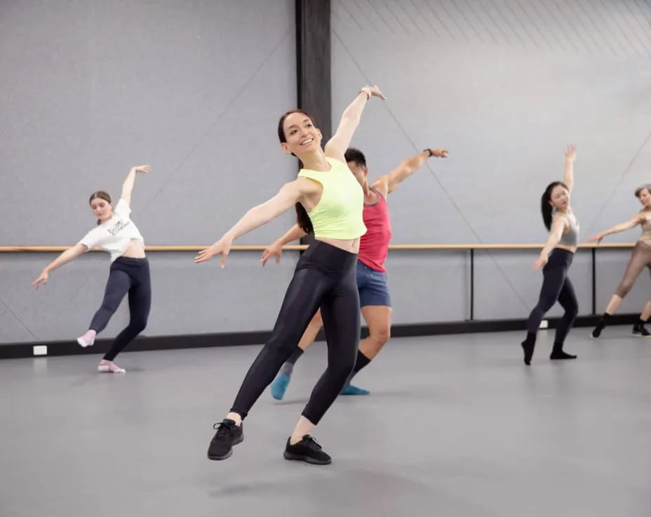 a group of people dancing