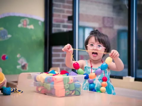 a child playing with toys