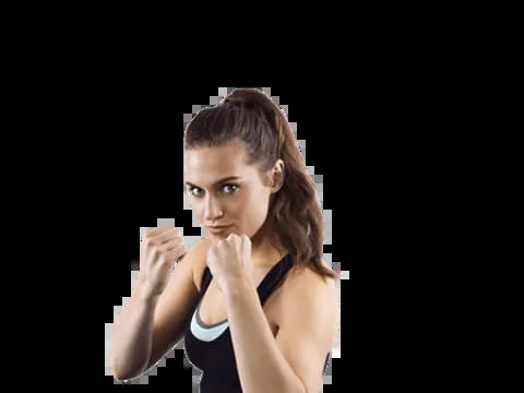 a woman with her hand on her chin