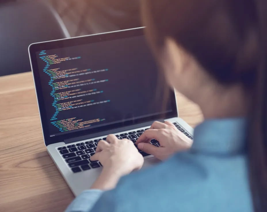 a person using a laptop