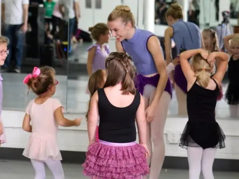 a group of children in a room