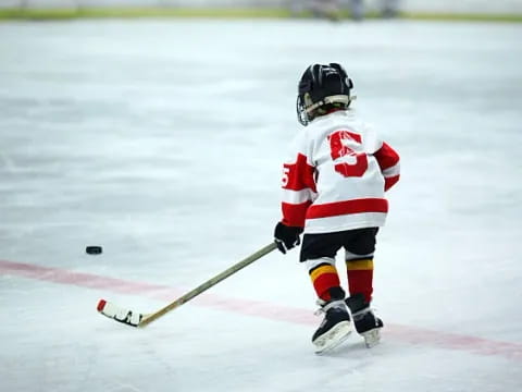 a hockey player on the ice