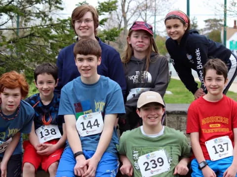 a group of people posing for a photo