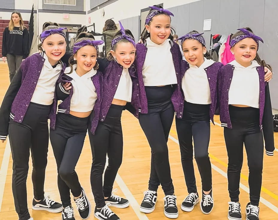 a group of girls in a gym