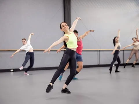 a group of people dancing