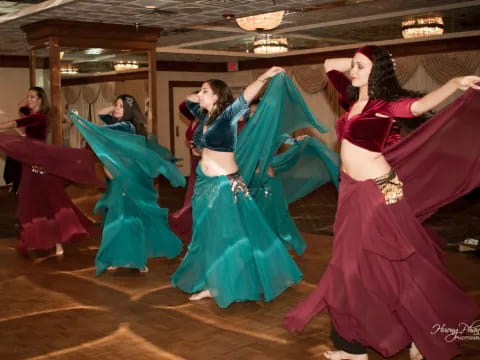a group of women dancing