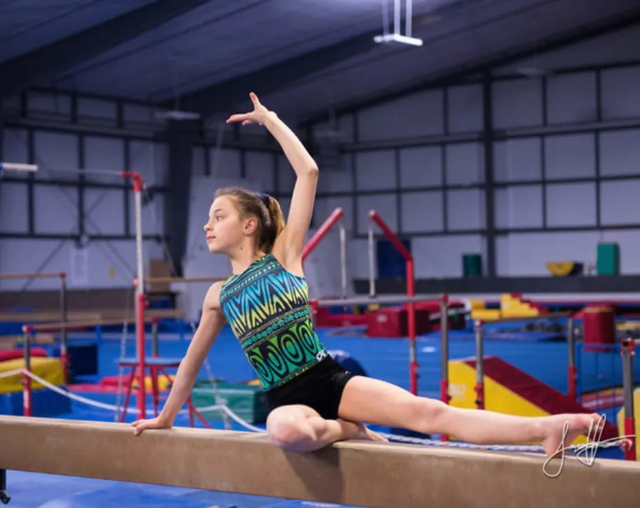 a person doing gymnastics
